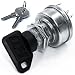 John Deere Starter Ignition Key Switch EZTrak Z225, Z245, Z425, Z445, Z465, Z645, Z655, Z665 - Upgraded Key & Free Carabiner - HD Switch