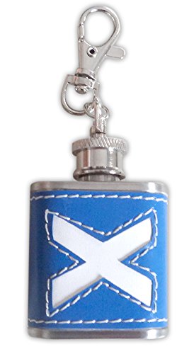 Heritage Traditions Scottish St. Andrews Saltire Flag Hip Flask Keyring Cover