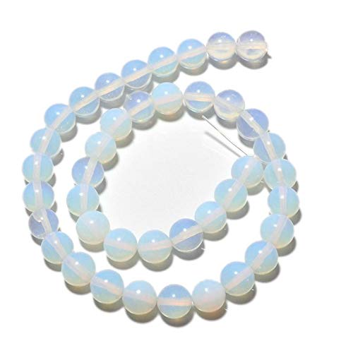 AAA Natural 1 Strand Fire Opalite Beads Gemstone Beads for Jewelry Making |6 mm Round Beads | Opal Plain Round Loose Beads |15" Strand | Bracelet Necklace Making Ball Beads
