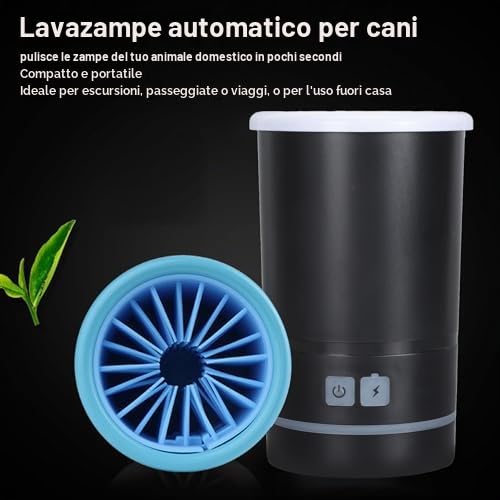 HEEPDD Lavapiedi Cani Automatico, Pulisci Zampe con Ricarica USB per Taglie Grandi, Utilizzato per Pulizia Zampe Outdoor Premium