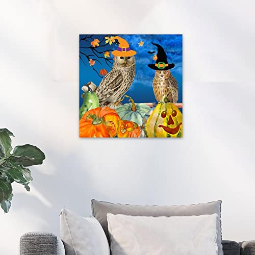 Cadeau déco maison Halloween panneau bois sorcière retro
