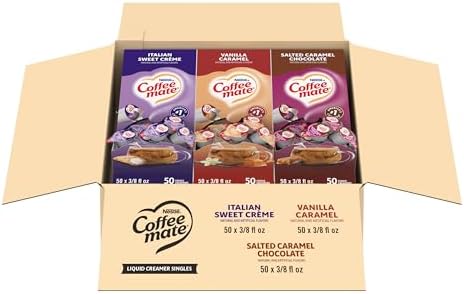 Nestle Coffee mate Creamer Singles Variety Pack 0.37oz, 150Ct-50 per Flavor