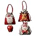 Christmas Bags 3Pcs Cute Santa Snowman Elk Shaped Drawstring Goodie Bags with Handle Cloth Fabric Reusable Party Supplies Christmas Treat for Gifts Tree Bag Candy