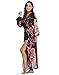 Produktbild HDE Peignoir Damen Satin-Robe, bodenlang, Vintage, Hollywood, Glam - Pink - Small
