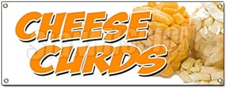 Cheese Curds Banner Sign Wisconsin Poutine Fried Squeaky Southern Fresh