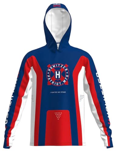Howitzer Men's Performance Hoodie Pullover Red White and True MFG