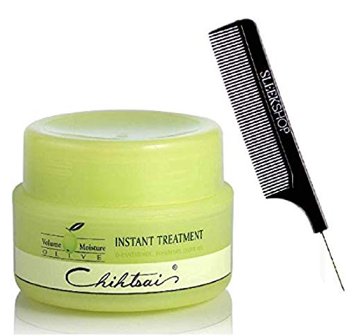 Chihtsai OLIVE Volume Moisture INSTANT TREATMENT (w/Sleek Comb) Conditioner with D-Panthenol, Rosemary, Olive Oil (5.1 oz / 150 ml)