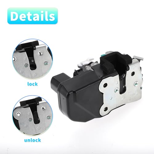 Image of X AUTOHAUX 1 Pcs Front Left Power Door Lock Actuator Motor Plastic,Metal Door Latch Actuator Assembly No.55112608AB for Dodge Dakota 2005-2010 Black