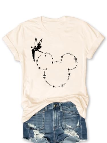 Image of Magic Kingdom Castle Shirt Holiday Short Sleeve Boho Clothes for Women