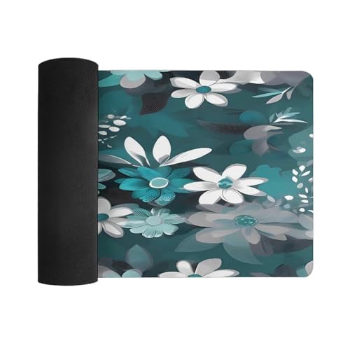 Desk Pad grande con base de goma y diseño floral miniatura 3
