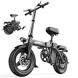 bfboyi Elektrofahrrad Klappfahrrad E-Bike Herren Damen mit 48V 15AH Akku, 50 km Reichweite, 14 Zoll E Bike Klapprad, E-Fahrrad Pedelec Citybike Faltrad Klapp EBike Erwachsene