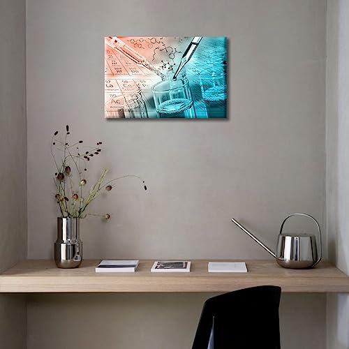 Image of TUMOVO Clinical Laboratory Artwork Wall Decor 1 Pieces Medical Pictures Wall Decor Living Room Medical Modern Artwork Print on Canvas Ready to Hang (12 inch Wx18 H)