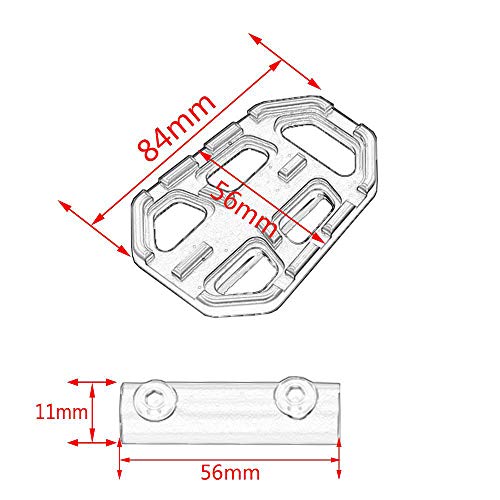 Sangmei Pedais de pedestal de motocicleta tarugo dianteiro largo Pedais de descanso de pedais compat