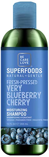 Be Care Love SuperFoods Natural + Gentle Moisturizing Shampoo, Very Blueberry Cherry
