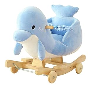 ZHCWT Baby Rocking Horse Rocking Horses Children’s Trojan Rocking Horse Toys Years Old Gift Baby Environmentally…