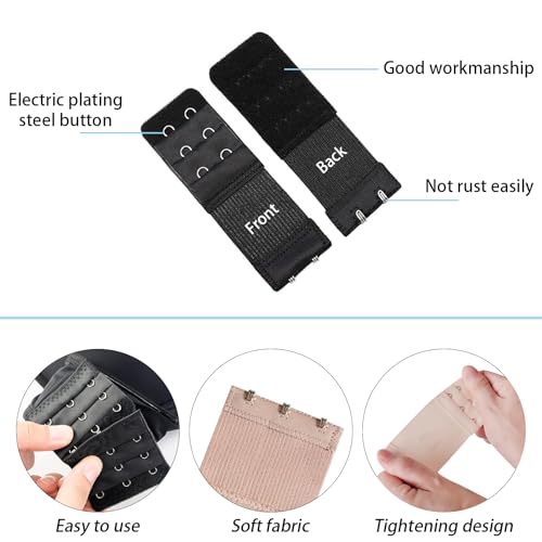 Image of 16 /32 Pcs Bra Extenders, Women Ladies Stretchy Bra Band Extension 2 Hooks / 3 Hooks, Lingeries Bra Strap Extender