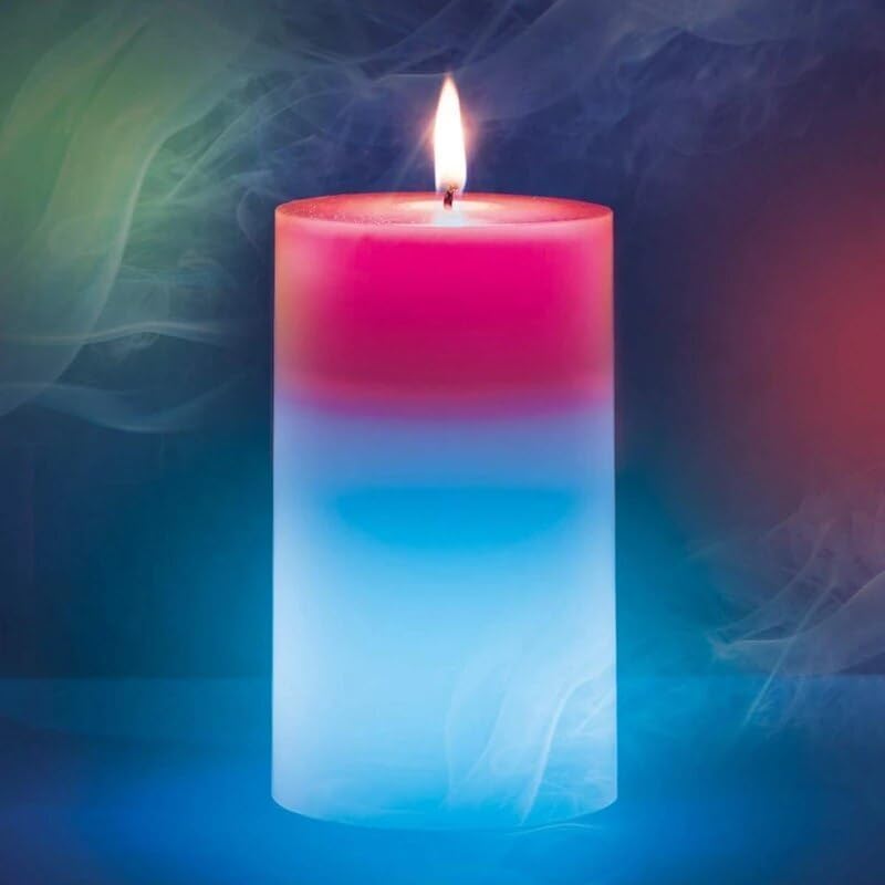 Bindex Round Shaped Real Wax Colour Changing Magic Candle, Real Flame Candles with Built-in Colour Changing Light, Useful for Room Decor, Diwali, Christmas, Gifting (Pack of 1)-image-41