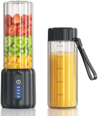 Portable Blender, Small Smoothie & Shake Maker with 6 Blades, USB...