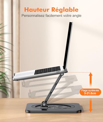 Support PC portable refroidissement rapide pour éviter les surchauffes - 4