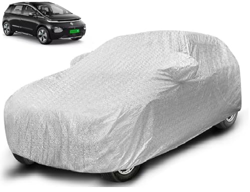 Image of Auto Hub Waterproof Car Cover Compatible with MG Windsor EV with Mirror Pocket, Soft Cotton Lining, Waterproof Windsor EV Car Cover- Metallic Silver