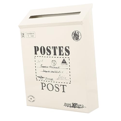 Uonlytech Boîte Lettres Murale Fer Vintage Boîte Aux Lettres Extérieure Style Américain Et Polyvalente Résistante pour Maison Et Jardin Design Simple Et Fonctionnel