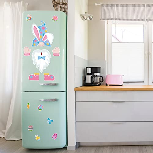 Weewooday 14 Pieces Magnetic Easter Decorations Happy Easter Decorative Magnets Refrigerator Holiday Magnets Bunny Gnomes Eggs Mailbox Magnet Refrigerator Magnets For Easter Day Refrigerator #TOP5