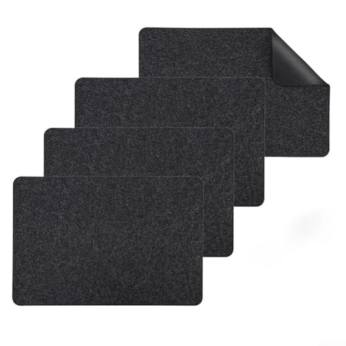 Almohadilla de fieltro resistente al calor para freidora de aire y encimera de cocina, 30 x 45 cm, alfombrilla de silicona y fieltro, protector aislante antideslizante lavable, 315.6 °C