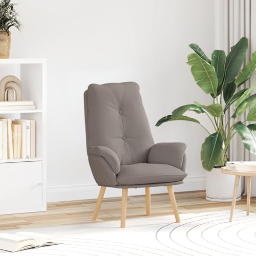ZQQLVOO Chaise de relaxation en tissu taupe - Fauteuil de lecture - Fauteuil de télévision pour salon, bureau