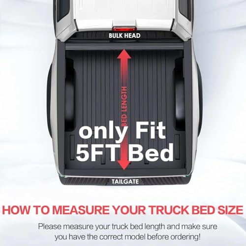 Image of American Flag Soft Folding Truck Bed Tonneau Cover fits 2019-2026 Ford Ranger 5ft Short Bed Styleside /Fleetside Truck Cargo Topper (Short Bed) | 5ft Bed