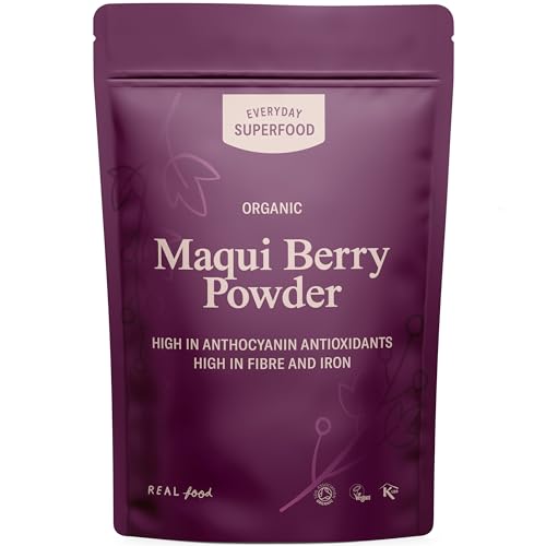 Everyday Superfood Organic Maqui Berry Powder 190g Great with a Frozen Acai & Maca Bowl, Freez Dried Fruit Powder