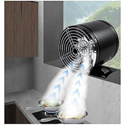 Ventilador Succionador Ventilador de escape silencioso multifuncional, ventilador de ventilación de súper succión Ventilador de escape de cocina de aleación de aluminio, con rejilla protectora de bajo ruido for sótanos, bañ