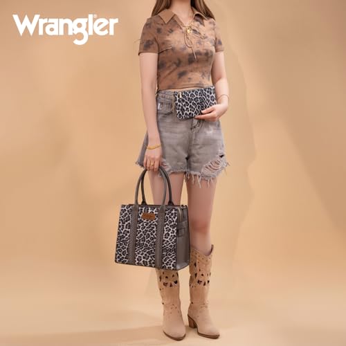 Image of Wrangler 3PCS Purses for Women Tote Bag Crossbody Handbag and Wallet Set with Guitar Strap