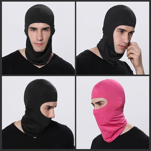 Image of Pukavt 1-6 Pack Balaclava Face Mask, Ski Mask for Men Women, UV Protection Windproof Scarf for Motorcycle Snowboard Cycling