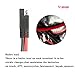 5 Pack 12 Gauge 2 Pin Quick Disconnect Polarized Wire Harness SAE Connector Bullet Lead Cable for Motorcycle Boat Car Tractor - 12in Red and Black Wire