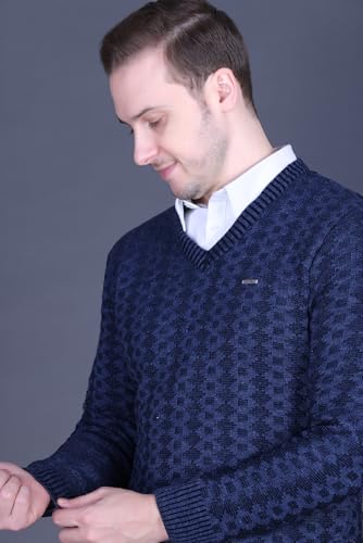 Image of GODFREY V Neck Full Sleeve Sweater for Man Winter Pullover