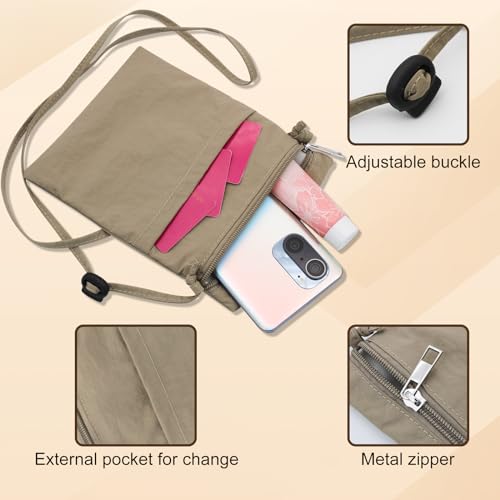 Ultralight Crossbody Phone Purse, Nylon Small Phone Purse Cell Phone Purse, Smartphone Crossbody Bag with Zipper3