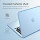 BlueSwan TPU Hülle Kompatibel mit MacBook Air M4 M3 M2 13,6 Zoll 2025 2024 2022 A3240 A3113 A2681 Kollisionsfester Rahmen Fingerabdruckresistente Schutzhülle -(Blau Cielo Rand) Azul Cielo Matt