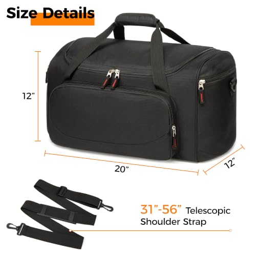 Image of Uarition Gym Bag for Men & Women - 50L Large Duffle Bag for Travel, Black