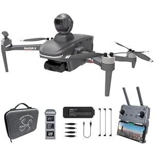 Falcon 4K Drone – RAZOR X Pro Upgrade Edition – Drones with Camera for Adults 4K – Obstacle Avoidance 3-axis Gimbal GPS Auto Return and Follow Mode – Long Flight Time – Remote ID FAA Compliance