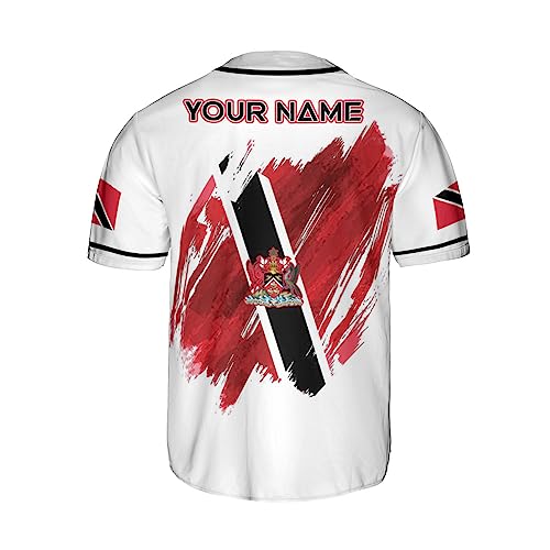 Camiseta personalizada de béisbol MonkeyVan Trinidad y Tobago, camiseta orgullosa con bandera y escudo para hombres y mujeres TND6, tallas Small a 5X-Large miniatura 3