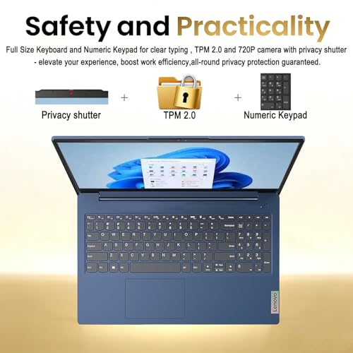 Lenovo IdeaPad Slim • 15.6" FHD Touchscreen Laptop • Intel Core i5-1335U (10 Cores) • 16GB DDR4RAM • 512GB SSD • Privacy Shutter • 10H Battery • Windows 11 - Image 6