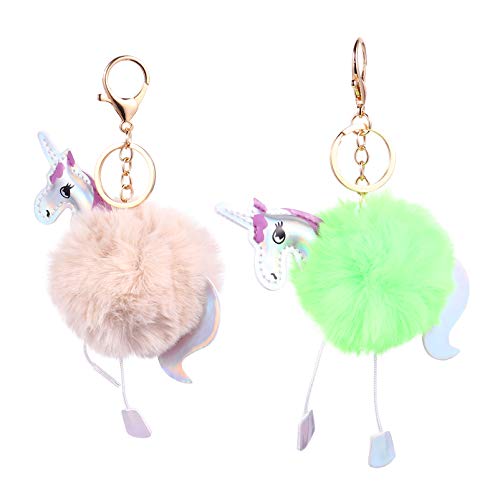 OKUMEYR 1Set Plush Unicorn Keychain Cute Keychain Pendants for Bags Soft Plush Present for Friends and Family Stylish and Lightweight Key Chains