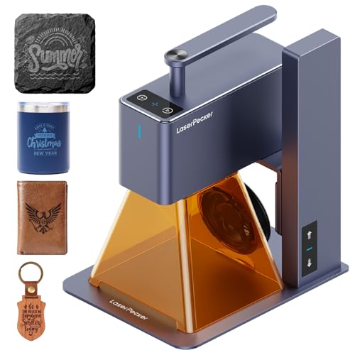 Image of LaserPecker LP2 Handheld Laser Engraver, 1kg Portable Engraving Machine for Wood /Leather /Coated Metal, 36000mm /min Speed & 0.05mm Precision, Multi-Angle Engraving, Basic Set
