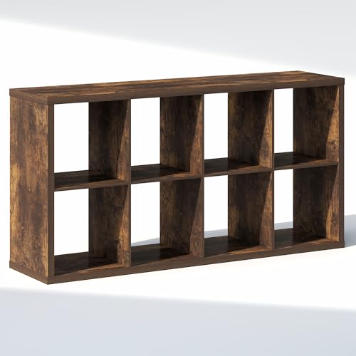 Image of Furinno Cubic Extra Thick 8-Cube Closet Organizers and Storage, Amber Pine | 14.6 x 30 x 58 in, Open Shelf Closet Storage, Closet Organizer, for Wardrobe, Bedroom, Living Room