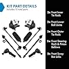 TRQ Front Steering & Suspension Kit Ball Joint Steering Rack & Pinion Bellow Sway Bar Stabilizer Link Tie Rod Compatible with 2009-2018 Toyota Corolla 2009-2013 Matrix #1