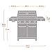 Monument Grills Larger 4+2 Burner Propane Gas Grills Stainless Steel Cabinet Style with Clearview® Lid, Knob Controls, Built-In Thermometer, Infrared Side Sear Burners & Side Burners, Outdoor Use