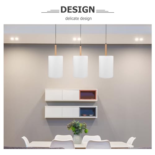 Ciieeo 08KZQTD5528UGW15RICRE7LNR Natural Linen Lamp Shade E27 Cylinder Light Shade Drum Lampshade Clip thumb #8