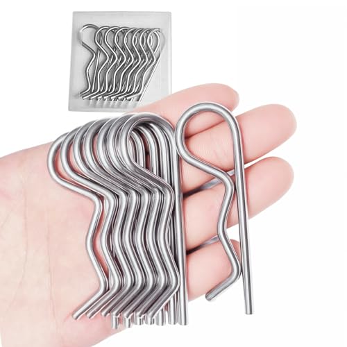 jjssnower Reusable Trailer Hitch Cotter Pins 3.575mm Premium Hitch Clips (8 Pieces)