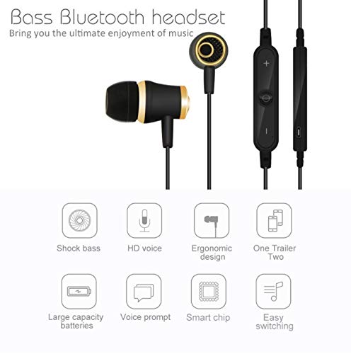 Écouteurs Bluetooth anti-chute pour Alcatel 1 2019 avec micro intra-auriculaire