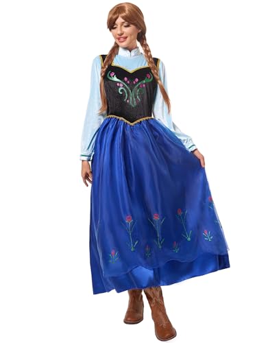 Funna Princess Costume for Women Dress Adult Halloween Cosplay with Capes4